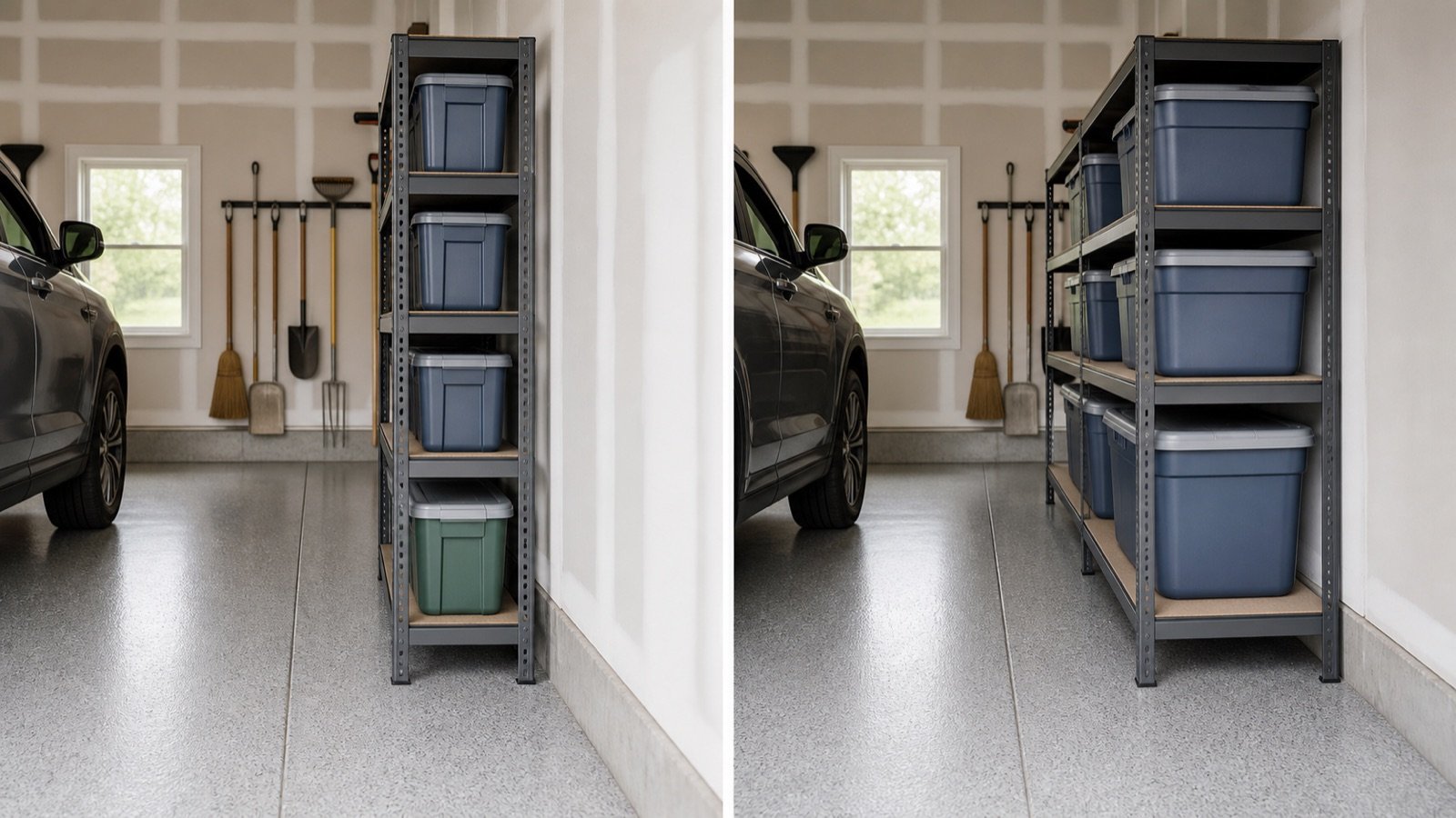 18 vs 24-Inch-Deep Garage Shelves