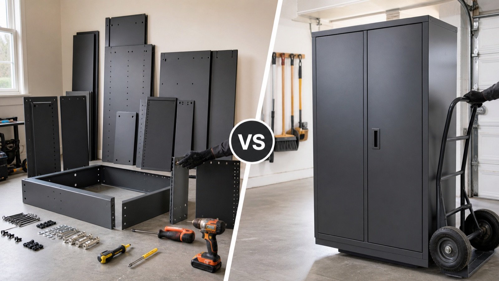 Modular vs Preassembled Garage Cabinets