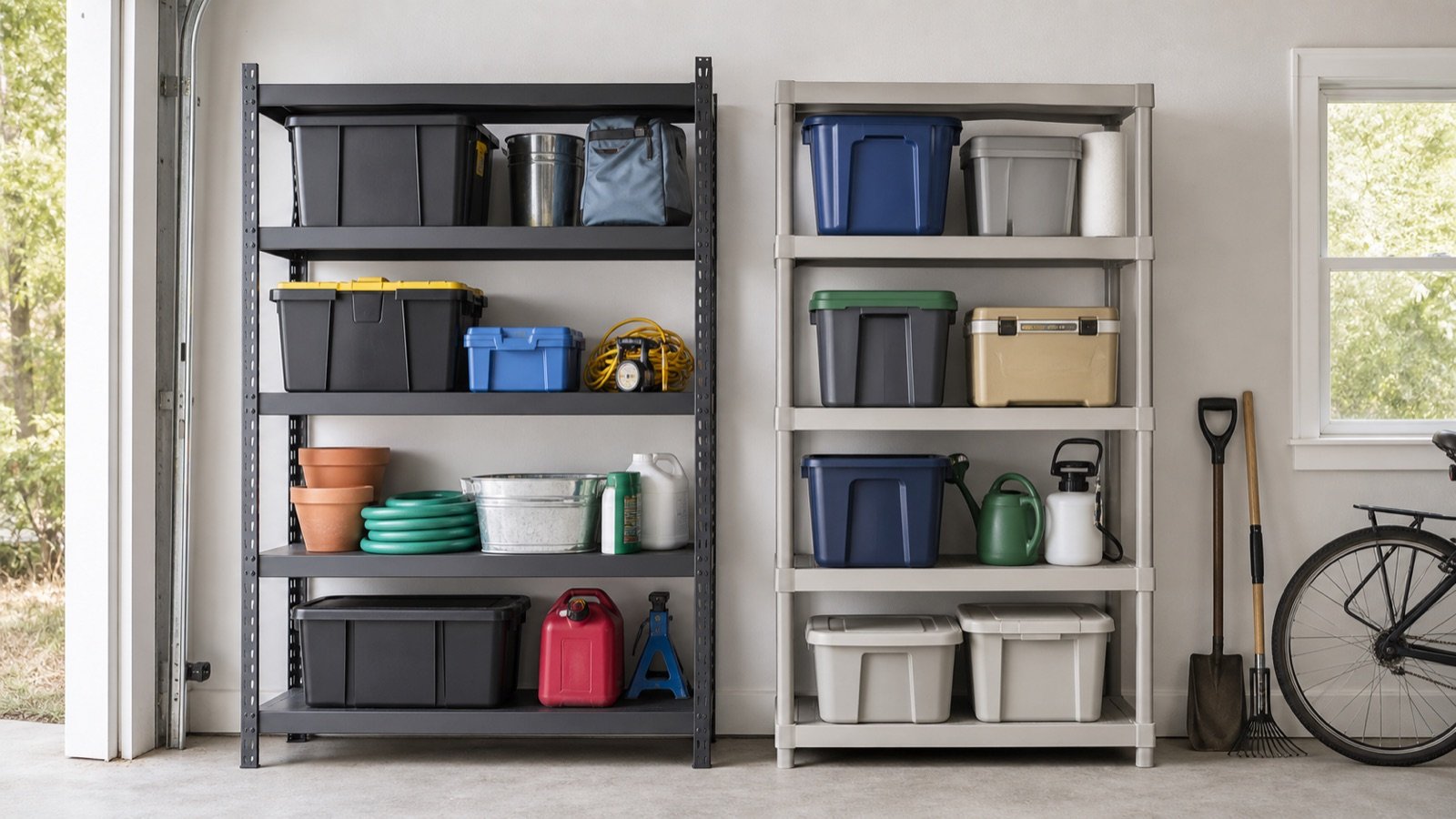 Steel vs Resin Garage Shelving