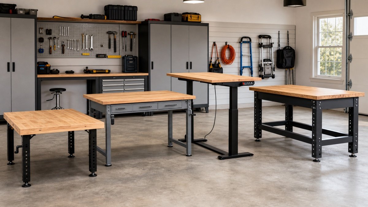 Best Adjustable-Height Workbenches for a Garage: Choose by Range and Task