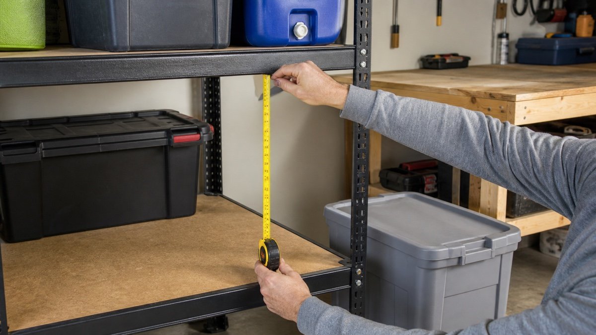 Measure the clear opening, not the post holes in a practical garage setup