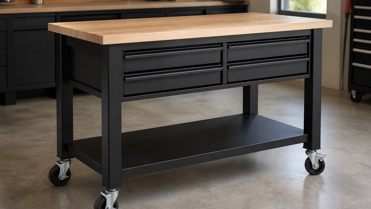 Mobile benches need a caster plan in a practical garage setup