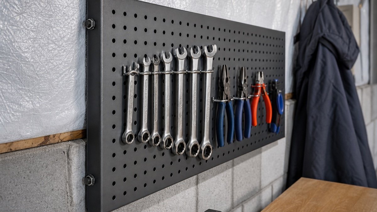 What metal pegboard changes in a practical garage setup