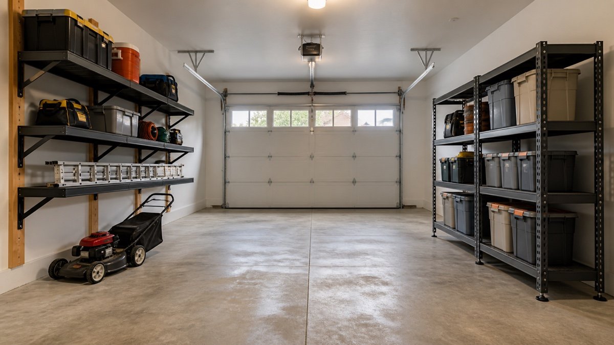 Wall-Mounted vs Freestanding Garage Shelves: Which Fits Better? in an organized residential garage