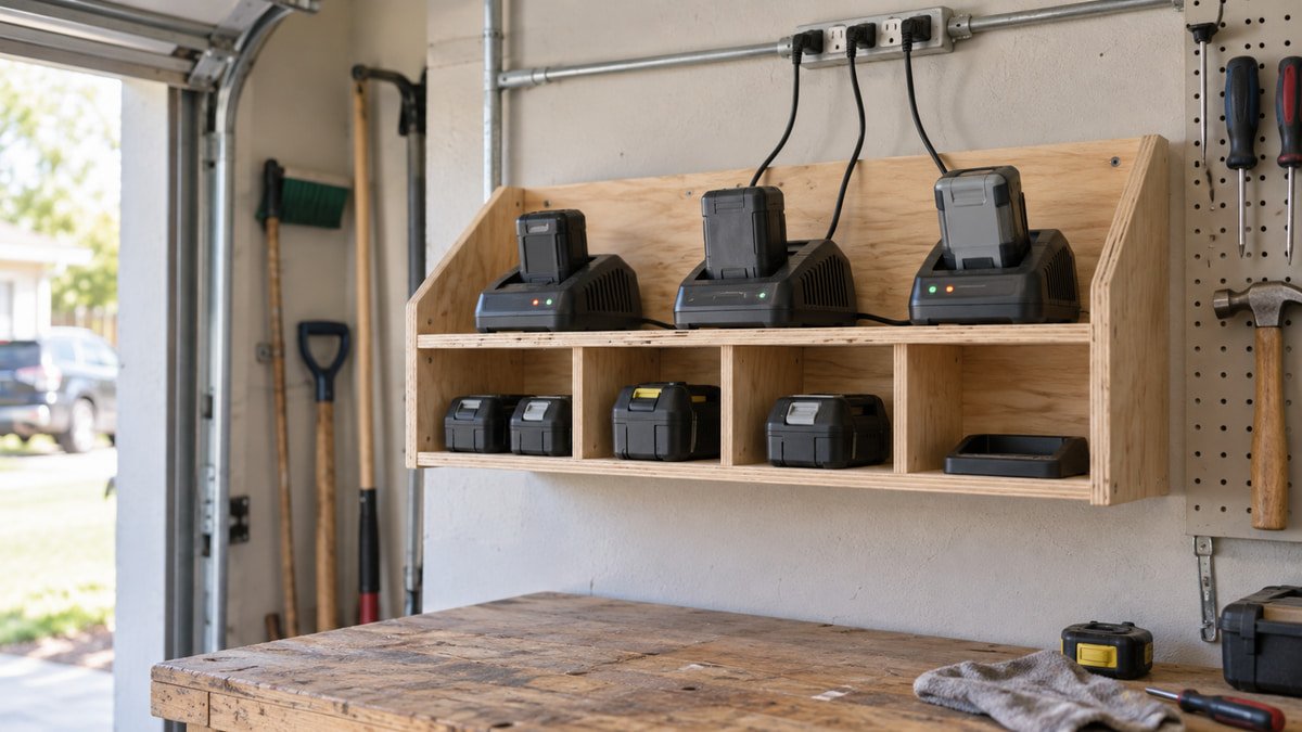 Garage Power Tool Charging Station: A Safer Setup