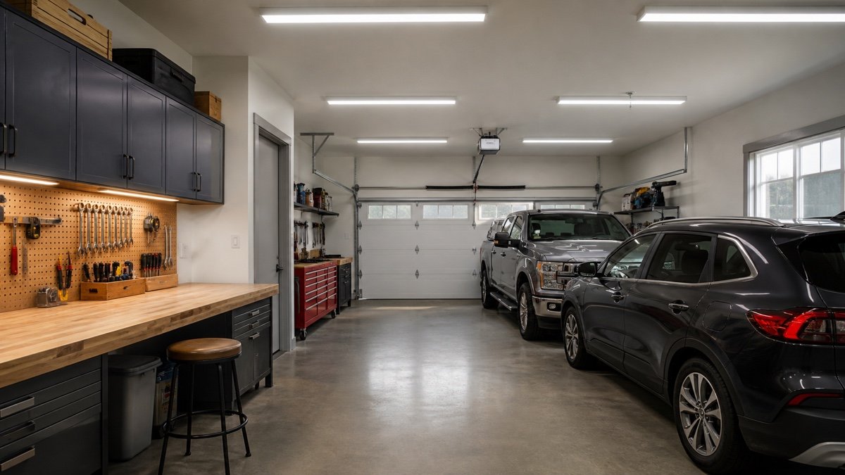 Garage workshop lighting guide: build layers instead of chasing brightness