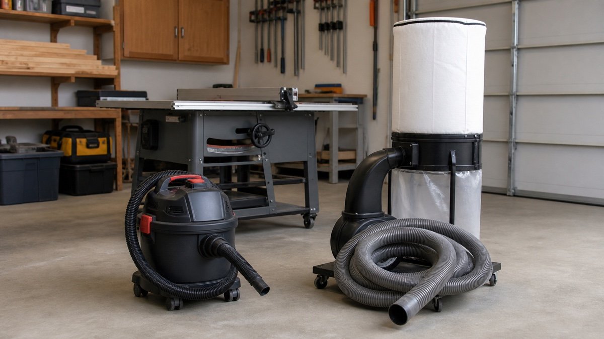 Shop Vac vs Dust Collector Small Garage Guide: Choose by Tool Port